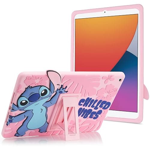 Disney Lilo and Stitch Kids Case for iPad - 9th Generation iPad Case, iPad 8th Generation Case, iPad 7th Generation Case - 10.2 2019/2020/2021 - Tablet Cover with Stand, Shockproof Silicone - Image 1