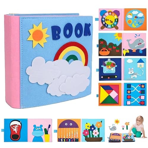 Cobelae Montessori Toys Busy Book for Toddlers, Activity Book for Toddler 1-3, Preschool Learning Activities Develop Fine Motor Skills Educational Sensory Travel Toys for Boys and Girls Gifts - Image 1