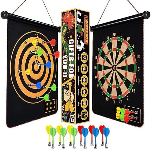 Givevan Magnetic Dart Board Outdoor Games for Kids 8-12, Teen Boys Gift Ideas for Birthday, Cool Toys for Teenage Activities Age 6 7 8 9 10 11 12 13 14 15 16 Years - Image 1