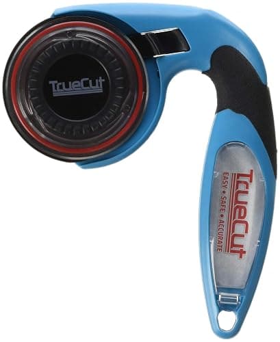 TrueCut My Comfort Rotary Cutter - 60mm Ergonomic Wheel Cutter for Fabric, Quilting, Sewing, Crafting - Left or Right-Handed - Track-and-Guide Ruler - Quilting and Sewing Supplies - Image 1