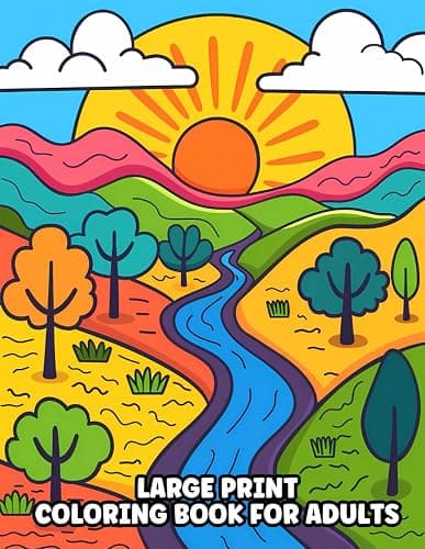 Large Print Coloring Book for Adults: Bold Lines and Easy to Color Pictures for Women, Men, Teens, Seniors, and Beginners (Simple Adult Coloring Book) - Image 1
