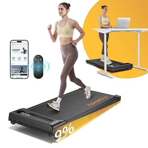 homeTro 3.0HP Walking Pad with 9% Incline, 0.6-5 MPH,Under Desk Treadmill for Home/Office, Maximum 265lbs Capacity, Remote - Image 1