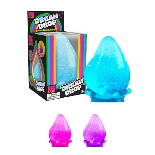 Schylling Needoh Dream Drop - Sensory Squeeze Toy with Super Solid Squish - 2.25" Cube - Colors May Vary (Pack of 1) - Bilingual Packaging - Image 1