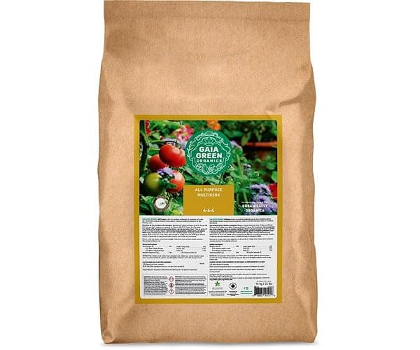 Gaia Green All Purpose Organic Fertilizer 4-4-4, 10 KG, OMRI Listed | OMRI-listed slow-release blend feeds vegetables, lawns, trees, and shrubs all season long without burning roots. - Image 1