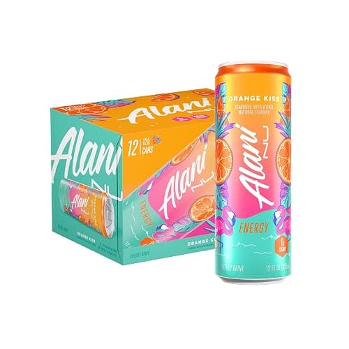 Alani Nu ORANGE KISS, Sugar Free, Low Calorie Energy Drinks, 200mg Caffeine, Biotin, B Vitamins, Zero Sugar, 10 Calories, 12 Fl Oz Cans, 12 Pack - Image 1