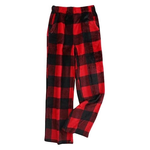 LAYHTKTL Womens Fluffy Pajama Pants Flannel Fuzzy Fleece Cozy Lounge Pants with Pockets Winter Warm Pj Bottoms - Image 1