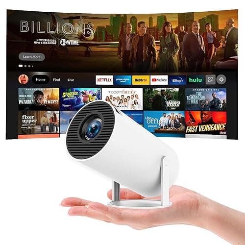 aquota Mini Beamer 4k 160 ANSI Lumen 4K Tragbarer Projektor Dual Band Wifi6/BT5.0, Beamer Handy 180°Drehbarer und Auto Keystone mit Android und IOS 11.0 - Image 1