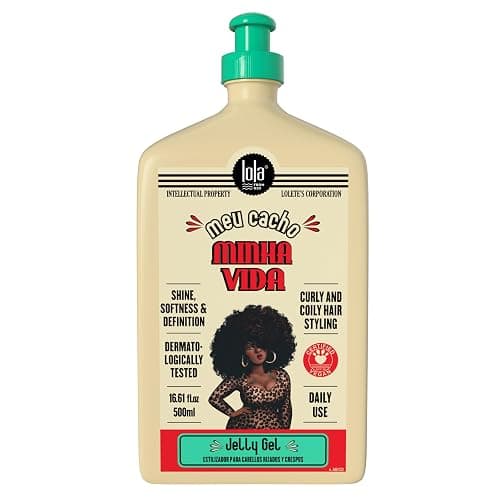 Lola From Rio – Meu Cacho Minha Vida – Moisturizing Jelly Gel for Defined, Bouncy Curls & Waves – Flexible Hold Styling Gel for Curly Hair – 16.91 fl oz - Image 1