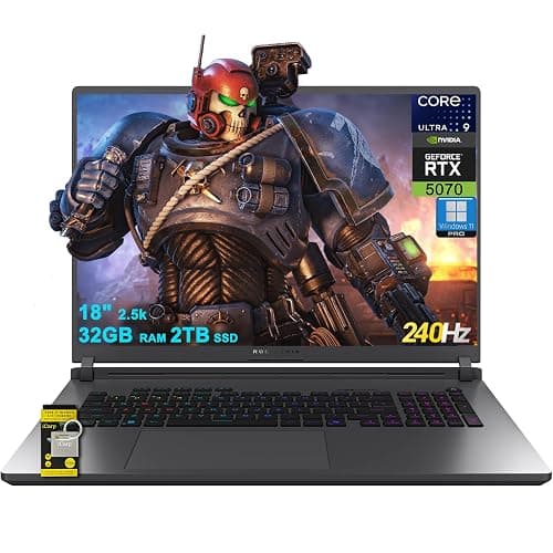 ASUS ROG Strix G18 G815 Gaming AI Laptop 18" 2560x1600 240Hz (100% DCI-P3) Intel 24-core Ultra 9 275HX 32GB RAM 2TB SSD GeForce RTX 5070 (Up to 798 AI Tops) RGB Backlit Win11Pro ICP Hub/Copilot AI - Image 1