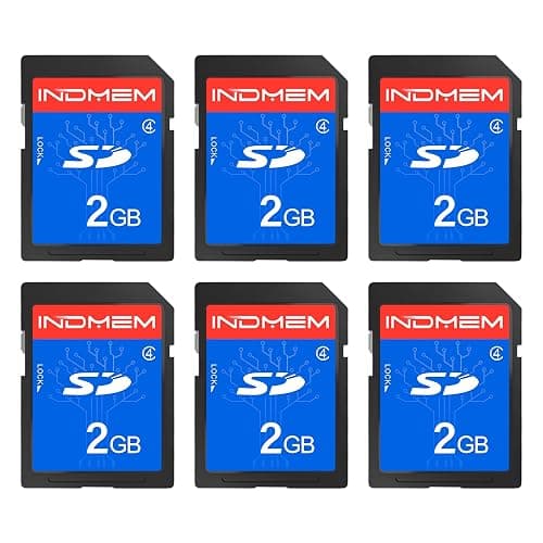INDMEM SD Card 2GB, 6 Packs Class 4 2GB Flash Memory Card MLC Standard Secure Digital Cards Camera Card - Image 1