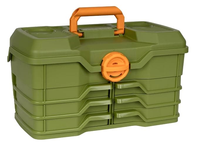 Flambeau Outdoors NextGen 6/0 Large Tackle Box, 6 Pivot Trays, 32 Compartments, Advanced Tackle Storage Organizer, Green - Image 1