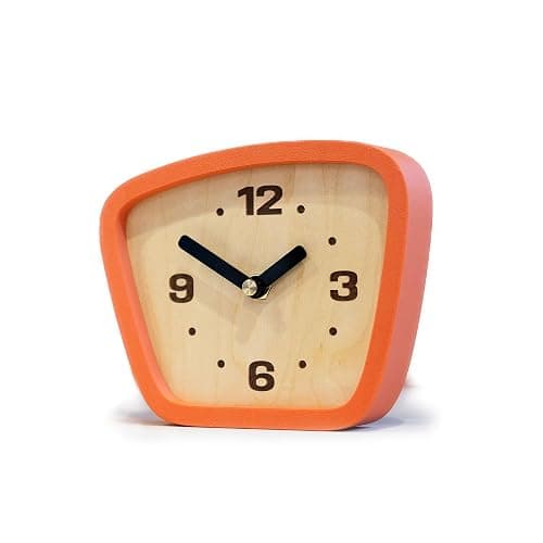 Little Top Creations Handcrafted Mid-Century Modern Clock – Silent Movement for Desk, Table & Mantel, No-Ticking Analog MCM Decor | Made in USA - Image 1