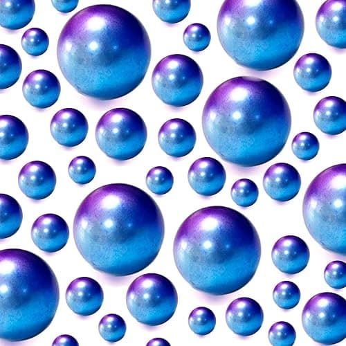 YUXIYAN 100PCS Rainbow Color Floating Beads Pearl for Vase Filler No Hole | Fake Pearl Beads for Floating Candles Vases Wedding Table Birthday Theme Party Home Decor Makeup Brush Beads 20/14/10mm - Image 1