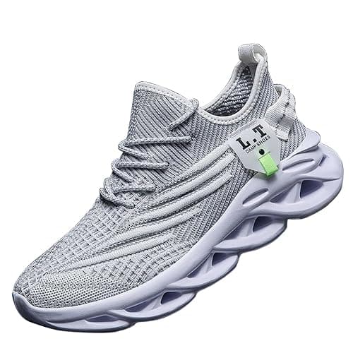 XKOWUO Women Running Shoes Tennis Walking Slip On Sneakers Workout Gym Athletic Jogging Lightweight Breathable Mesh Non-Slip Comfort Sole Cushioned Sports - Image 1