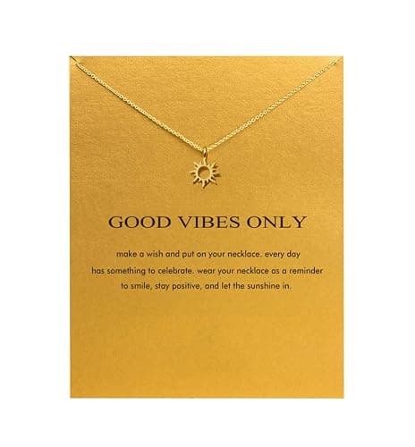 Hundred River Friendship Anchor Compass Necklace Good Luck Elephant Pendant Chain Necklace with Message Card - Image 1