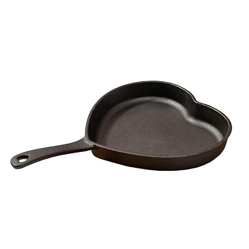 Paris Hilton Pre-Seasoned Cast Iron Heart Skillet Pan, Heavy-Duty Frying Pan for Cooking, Baking & Searing, Oven Safe, Stovetop Compatible, 10-Inch - Image 1
