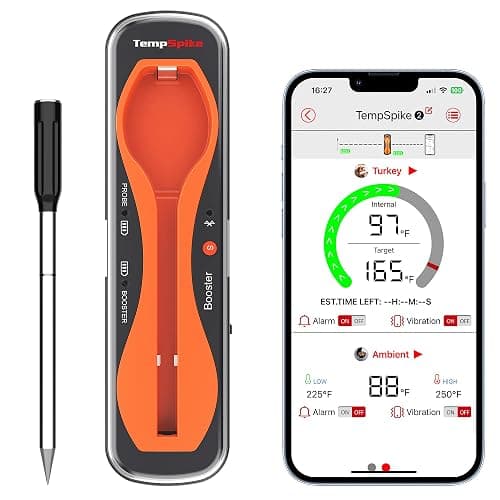 ThermoPro TempSpike 500 ft Wireless Meat Thermometer Digital, Bluetooth Meat Thermometer Wrieless for Beef Lamb Chicken Turkey, Smoker Acccessories for Rotisserie Sous Vide BBQ Oven Air Fryer - Image 1