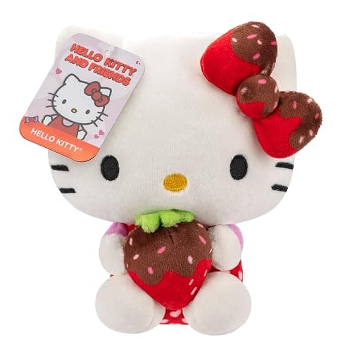Hello Kitty and Friends 8" Plush w/Chocolate Covered Strawberry - Officially Licensed Sanrio Toy - Cute Soft Doll Stuffed Animal - Holiday Christmas Stocking Stuffer Gift for Kids, Boys, Girls - 2+ - Image 1