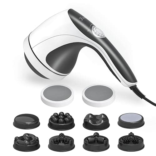 ZY ZERYEW Handheld Cellulite Massager, Body Sculpting Machine, Cellulite Massager Electric Tool, Lymphatic Massage Roller with 8 Rotating Heads & 2 Mesh Caps for Body Shaping & Lymphatic Drainage - Image 1