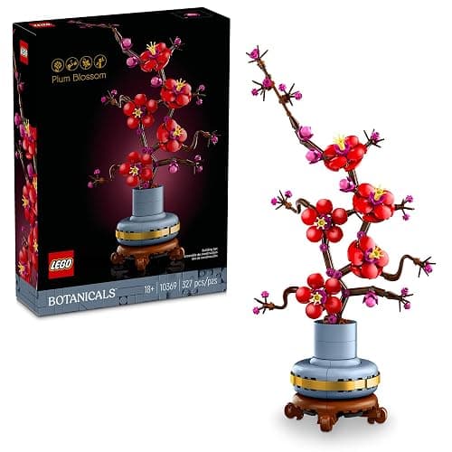 LEGO Botanicals Plum Blossom Building Sets for Adults - Artificial Flower for Dinner Table Centerpiece, Living Room Home Decor, Ages 18+ - DIY Craft Kits - Gift for Birthdays - 10369 - Image 1
