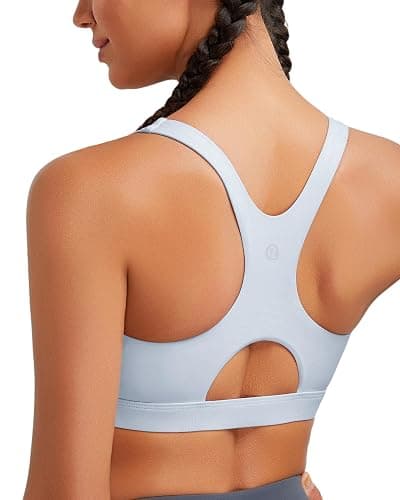 RUNNING GIRL Sports Bras for Women High Support,Racerback High Impact Sports Bra Moulded Cup Workout Bra Push up - Image 1