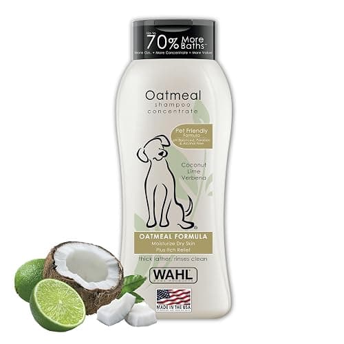 Wahl USA Dry Skin & Itch Relief Pet Shampoo for Dogs – Oatmeal Formula with Coconut Lime Verbena Scent & Pet Friendly Formula, 24 Oz - Model 820004A - Image 1