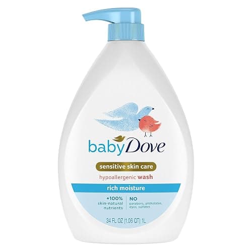 Baby Dove Sensitive Skin Hydrating Body Wash | Tear-Free & Hypoallergenic | Pediatrician Tested | 34oz - Image 1