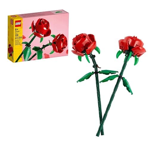 LEGO Roses - Building Toy for Kids, Girls & Boys, Ages 8+ - Artificial, Fake Roses for Home Decor & Display - Gift for Her & Him - 40460 - Multicolor - Image 1