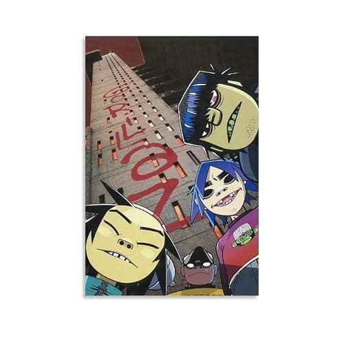 FGBV Gorillaz G Sides Art Poster Decorative Painting Canvas Wall Art Living Room Posters Bedroom Painting 08x12inch(20x30cm) - Image 1