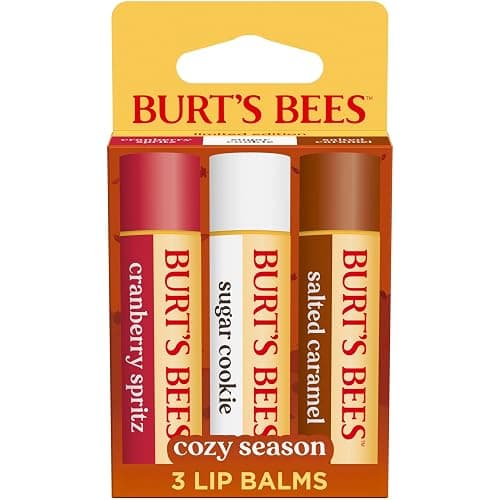 Burt's Bees Stocking Stuffers, Cozy Season Lip Balm Set for Christmas Gifts, With Responsibily Sourced Beeswax, Natural Origin Lip Care, 3 Tubes, 0.15 oz. - Image 1
