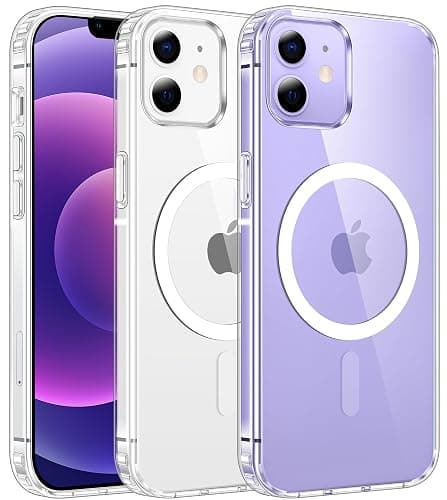 FNTCASE for iPhone 12 Case Clear: iPhone 12 Pro Case Magnetic Phone Cases Compatible with Magsafe Slim Anti Yellowing Military Grade Drop Protection Rugged Protective Transparent Cover (A-Clear) - Image 1