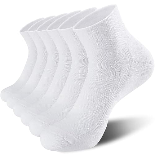 Lapulas 6 Pack Men's Ankle Socks with Cushion, Cotton Quarter Socks for Sport Training Running - Image 1