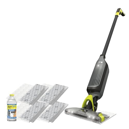 Shark VACMOP Cordless Hard Floor Cleaner, Vacuum and Spray Mop, Powerful Suction, Lightweight, LED Headlights, Includes 4 Disposable Pads, 12oz Multi-Surface Cleaning Solution, Gray, VM252 - Image 1