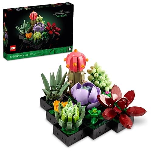 LEGO Botanicals Succulents - Artificial Indoor Plant Building Set for Home, Kitchen, Desk Decor Adults Ages 18+ - Gift for Birthdays - 10309 - Image 1