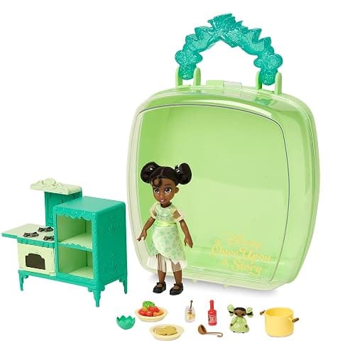 Disney Store Official Disney's Once Upon a Story Tiana Mini Doll Playset, The Princess and the Frog, 11 Pc., Toy Figure Set with Accessories, Including Stove, Ragdoll - Suitable for Ages 3+ - Image 1