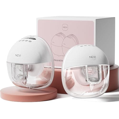 NCVI Electric Breast Pump Hands Free 8131, Wearable Portable Breastfeeding Pumps with 4 Modes 9 Levels, Rechargeable Ultra Quiet Milk Pump, Includes 19/21/24mm Comfortable Flanges (2 Pack, White) - Image 1