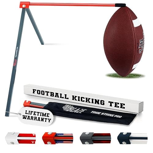 True Strike Pro Football Kicking Tee - Ultimate Football Tee Compatible with All Ball Sizes, Bonus Goal Kicking Tracker, Field Goal Football Holder - Image 1