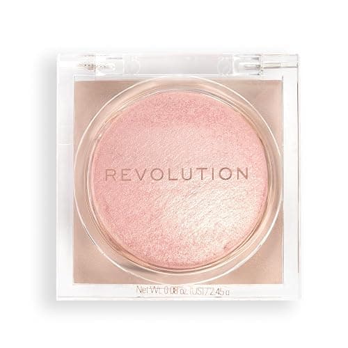 Revolution Beauty London Beam Bright Highlighter, All Over Face Glow, Powder To Liquid Formula, 5 Different Shades, Pink Seduction - Image 1