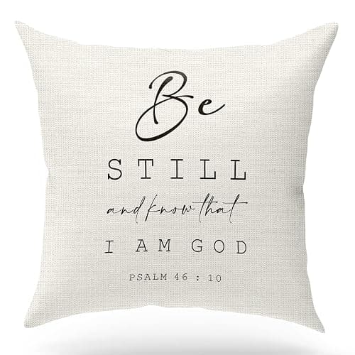 KongMoTree Bible Verse Throw Pillow Cover Cushion Case, Christian Religious Decor Gift, Scripture Art, Scripture Sayings, Church Gifts, Sofa Bed Living Room Porch Decoration, 18x18 Inches - Image 1