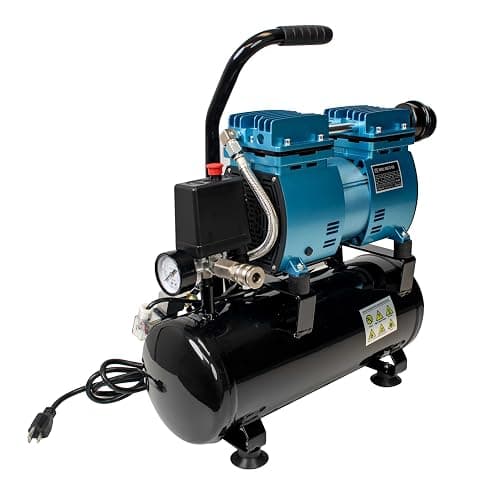 Master Airbrush Super Powerful 1 HP Air Compressor with Extra-Large 9 Ltr | Storage Tank, Model TC-626 - Professional High-Performance, Airflow 85 Ltrs/Minute, 3 CFM - Hose, Pneumatic Tools, Work Shop - Image 1