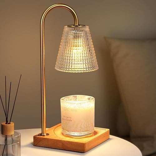 Hong-in Candle Warmer Lamp with Timer Dimmer,Birthday Gifts for Women Mom Sister,House Warming Gifts New Home Room Decor,Vintage Wax Warmer for Scented Wax Jar Candles - Image 1