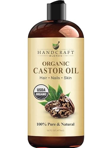 Handcraft Blends Organic Castor Oil 16 Fl Oz | 100% Pure and Natural | Premium Grade Carrier Oil | Hair, Eyelashes and Eyebrows | Hair and Body | Expeller-Pressed | Hexane-Free - Image 1