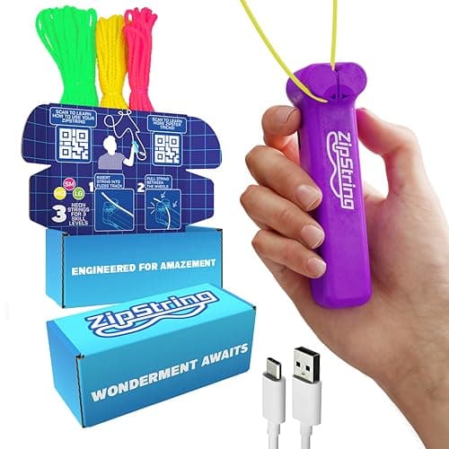 ZipString Original - As Seen on Shark Tank - Classic Rope Launcher Toy, Perfect for Kids & Adults - Fly a String Loop in The Air for Endless Tricks & Fun, Wonderment Awaits, Vivacious Violet - Image 1