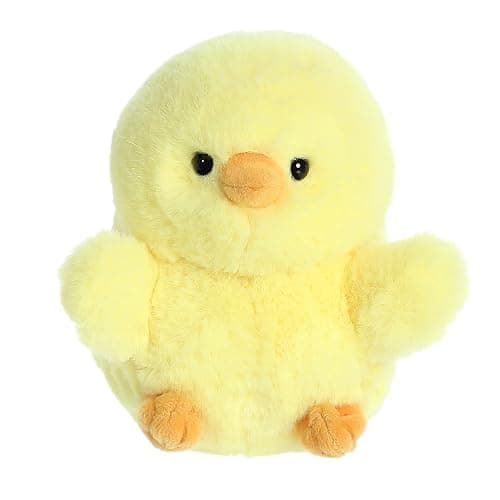 Aurora® Playful Rolly Pet™ Chickadee Chick™ Stuffed Animal - Compact Size for On-the-Go Fun - for Adults, Kids, Birthdays, and Anniversaries - Yellow 5 Inches - Image 1