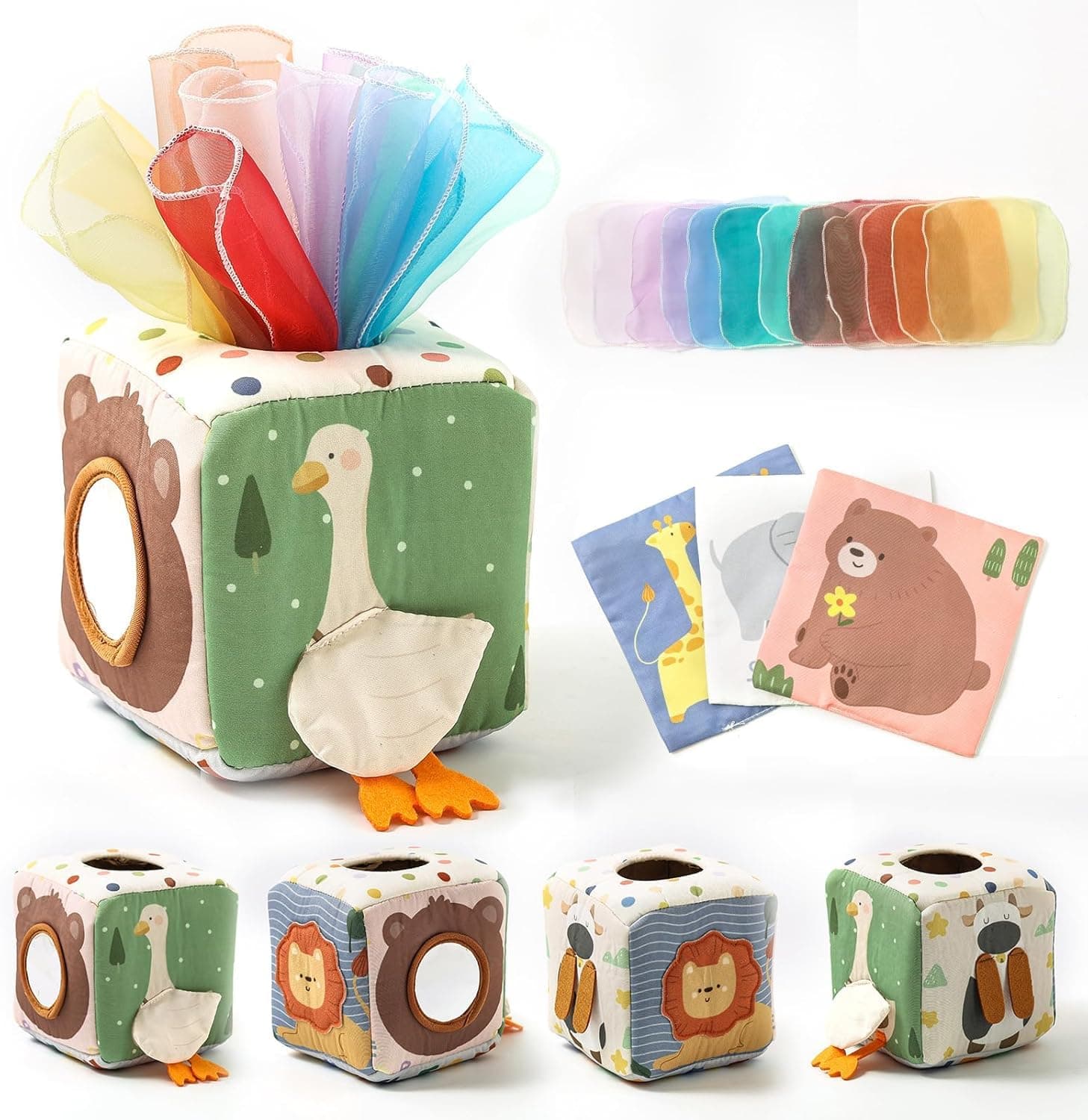 Promise Babe Baby Tissue Box Toy for Babies 6-12 Months - Montessori Toys Kids Tissue Box Sensory Toys to 1 Year Old - Baby Boy Girl Gifts for Babies 6 12 18 Months Old - Image 1