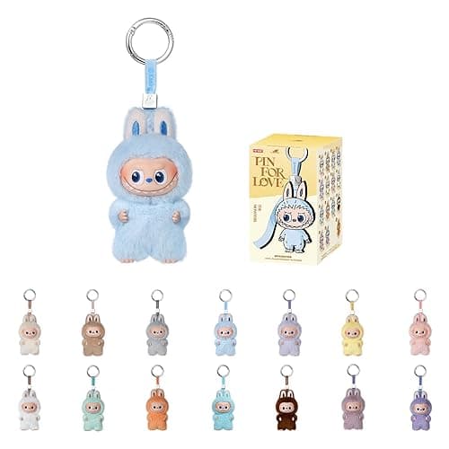 POP MART The Monster Pin for Love Series (A–M) Mini Labubu Doll Blind Box Keychain – Vinyl Plush Pendant, Bag Charm, Collectible Holiday & Birthday Gift for Kids & Adults, Single Box - Image 1