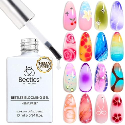 Beetles Blooming Gel - Hema Free Clear Blossom Blooming Gel Polish for Spreading Effect DIY Watercolor Floral Print Soak off U V LED Lamp Cure Nail Diy Manicure Art Design Gift - Image 1
