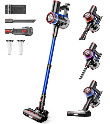 NADALY Cordless Vacuum Cleaner, 550W 45Kpa 65Mins Vacuum Cleaners for Home, Stick Vacuum with LED Display, Anti-Tangle, Self-Standing, 8-in-1 Lightweight Vacuum for Hardwood Floor/Carpet/Pet Hair - Image 1