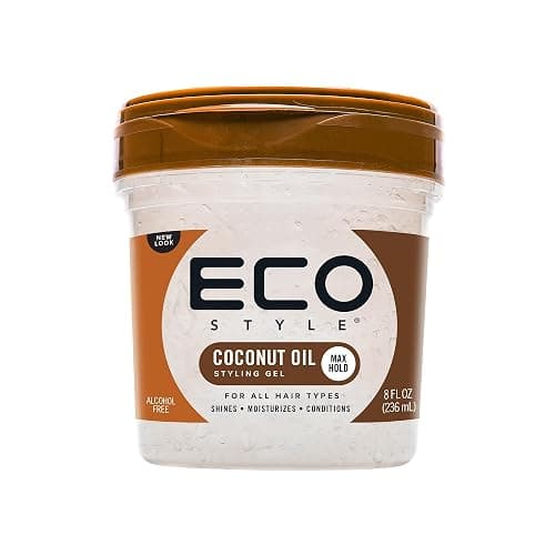 Eco Style Coconut Oil Styling Gel - Adds Luster and Moisturizes Hair - Weightless Styling and Superior Hold - Prevents Breakage and Split Ends - Promotes Scalp Health - Ideal for all Hair - 8 oz - Image 1