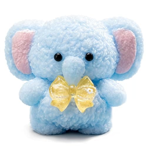 QCROAD SQUISHY Handmade Taba Blue Elephant Squishy - Original Silicone Squishy Toys for Kids & Adults, Stress Relief Squeeze Toy, Party Favors & Goodie Bag Stuffers - Image 1